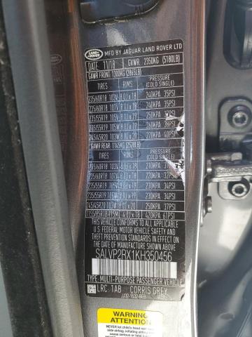 SALVP2RX1KH350456 - 2019 LAND ROVER RANGE ROVE SE GRAY photo 13