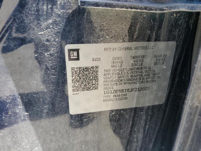 1G1ZB5ST0JF212023 - 2018 CHEVROLET MALIBU LS Blau Foto 12