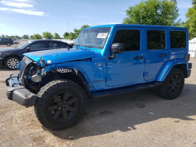 1C4BJWEG0EL248432 - 2014 JEEP WRANGLER U SAHARA BLUE photo 1