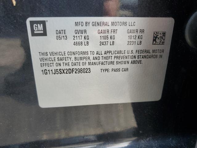 1G11J5SX2DF298023 - 2013 CHEVROLET MALIBU LTZ გრაფიტი ფოტო 12