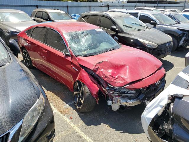 1HGCV3F28NA000646 - 2022 HONDA ACCORD HYBRID SPORT RED photo 4