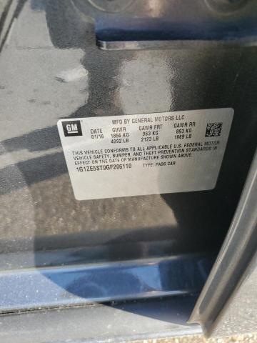 1G1ZE5ST9GF206110 - 2016 CHEVROLET MALIBU LT ნაცრისფერი ფოტო 12