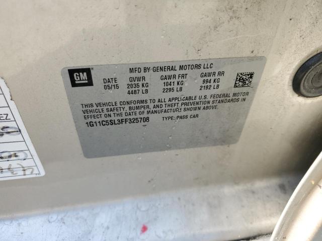 1G11C5SL3FF325708 - 2015 CHEVROLET MALIBU 1LT 米色 照片 12