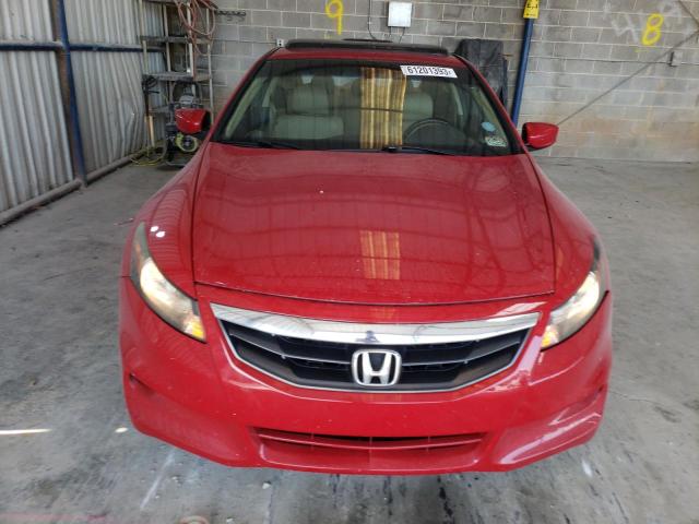 1HGCS1B8XCA013189 - 2012 HONDA ACCORD EXL RED photo 5