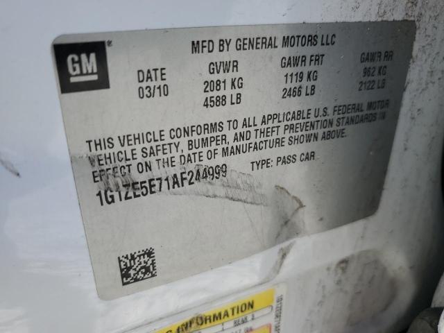 1G1ZE5E71AF244999 - 2010 CHEVROLET MALIBU LTZ თეთრი ფოტო 13