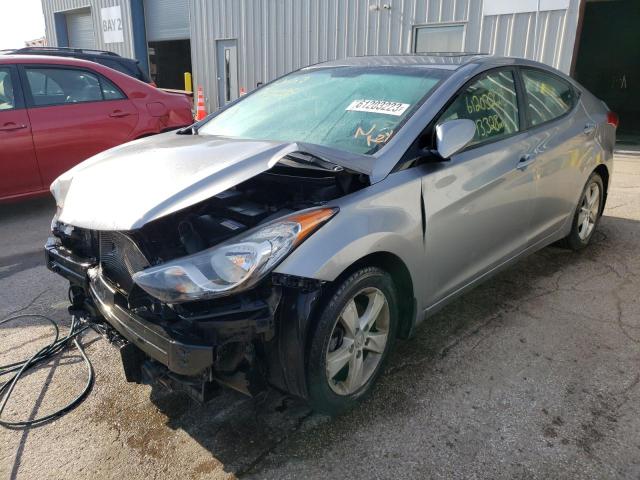 KMHDH4AE2DU613548 - 2013 HYUNDAI ELANTRA GLS GRAY photo 1