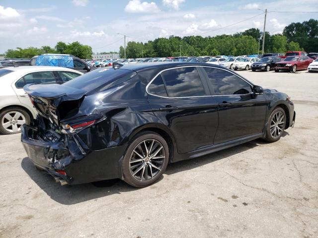 4T1T11AK9NU702426 - 2022 TOYOTA CAMRY SE BLACK photo 3