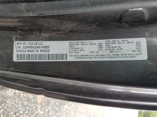 3C6MR5AJ5NG169825 - 2022 RAM 2500 TRADESMAN 灰色 照片 12