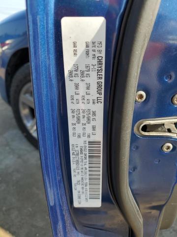 1D7RB1CTXBS634619 - 2011 DODGE RAM 1500 BLUE photo 12