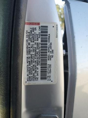 JTKKT624040076772 - 2004 TOYOTA SCION XA ვერცხლისფერი ფოტო 12