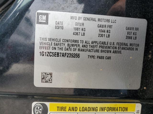 1G1ZC5EB7AF239266 - 2010 CHEVROLET MALIBU 1LT 黑色 照片 12