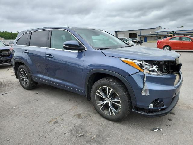 5TDJKRFH5GS326917 - 2016 TOYOTA HIGHLANDER XLE Azul foto 4