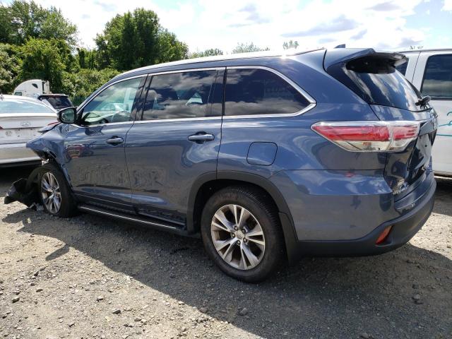5TDJKRFH7FS220404 - 2015 TOYOTA HIGHLANDER XLE BLUE photo 2