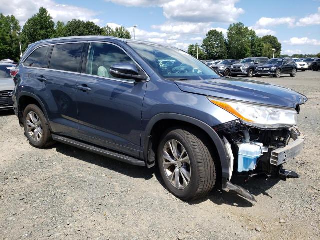 5TDJKRFH7FS220404 - 2015 TOYOTA HIGHLANDER XLE BLUE photo 4
