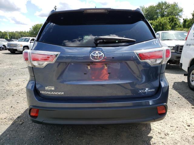 5TDJKRFH7FS220404 - 2015 TOYOTA HIGHLANDER XLE BLUE photo 6