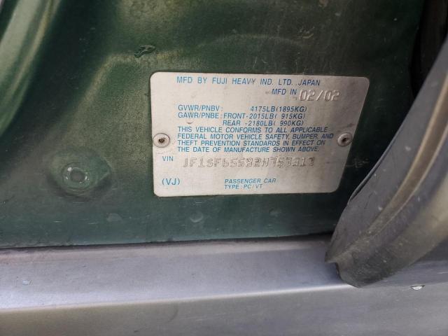 JF1SF65582H757317 - 2002 SUBARU FORESTER S მწვანე ფოტო 12