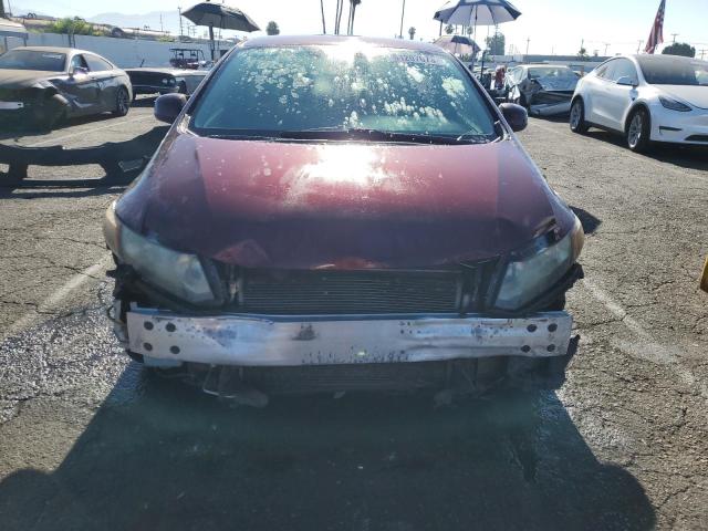 2HGFB2F59CH562239 - 2012 HONDA CIVIC LX BURGUNDY photo 5