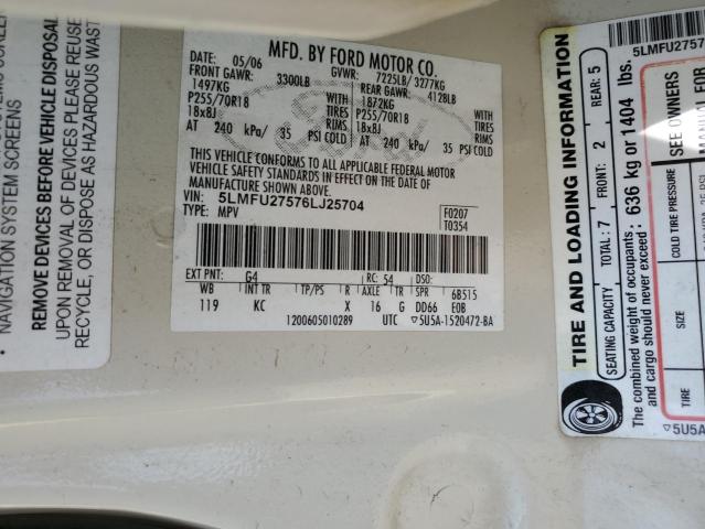 5LMFU27576LJ25704 - 2006 LINCOLN NAVIGATOR 奶油色 照片 14