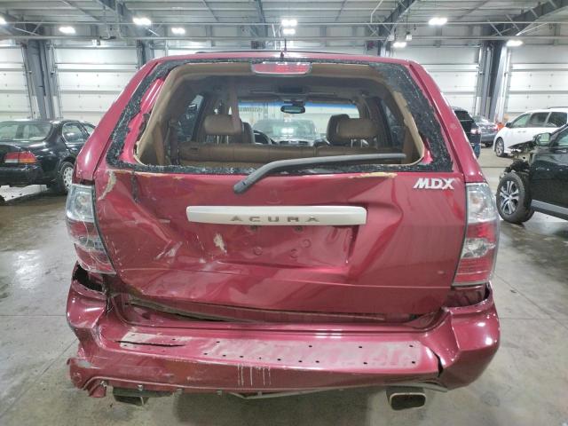 2HNYD18905H547668 - 2005 ACURA MDX TOURING RED photo 6