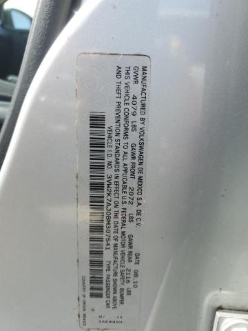 3VW2K7AJ0BM307541 - 2011 VOLKSWAGEN JETTA BASE فضي صورة 12