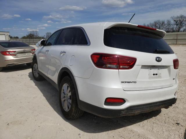 5XYPG4A36LG632767 - 2020 KIA SORENTO L WHITE photo 3