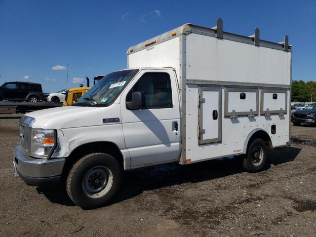 1FDSE35L38DA70333 - 2008 FORD ECONOLINE E350 SUPER DUTY CUTAWAY VAN WHITE photo 1