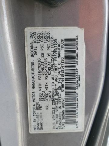 5TBBT44191S147130 - 2001 TOYOTA TUNDRA ACCESS CAB 银色 照片 13