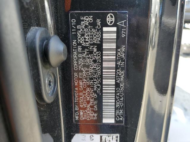 JTKJF5C76B3012303 - 2011 TOYOTA SCION TC შავი ფოტო 12