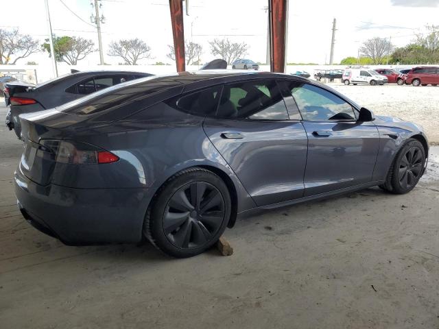 5YJSA1E54NF468094 - 2022 TESLA MODEL S ნაცრისფერი ფოტო 3