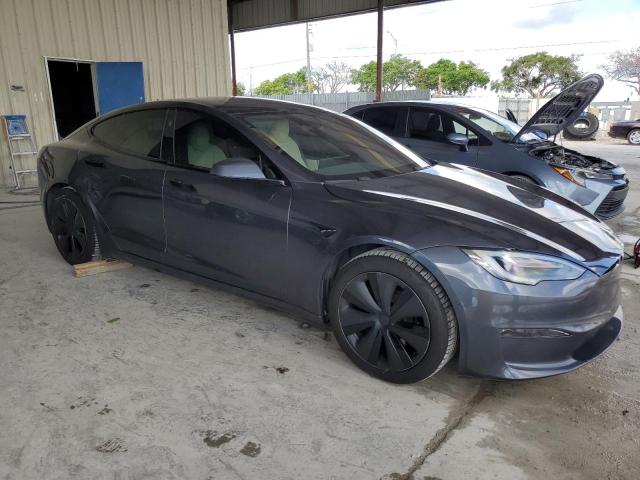 5YJSA1E54NF468094 - 2022 TESLA MODEL S ნაცრისფერი ფოტო 4