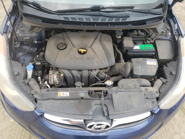 KMHDH4AE2DU608169 - 2013 HYUNDAI ELANTRA GLS BLUE photo 11