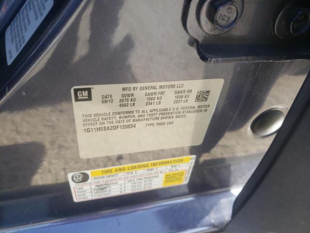 1G11H5SA2DF139834 - 2013 CHEVROLET MALIBU LTZ 蓝色 照片 13