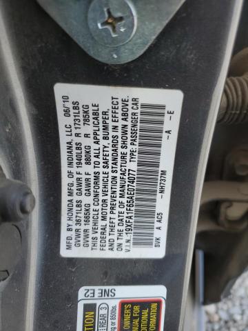 19XFA1F65AE074077 - 2010 HONDA CIVIC LX-S Gri fotoğraf 12