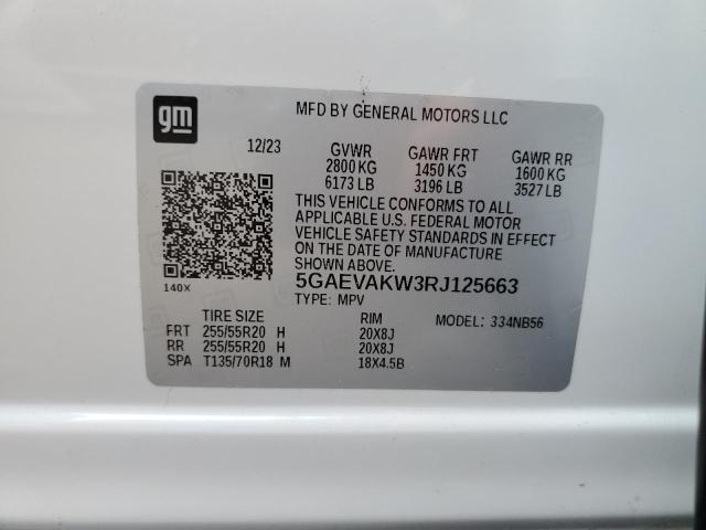 5GAEVAKW3RJ125663 - 2024 BUICK ENCLAVE ESSENCE თეთრი ფოტო 13