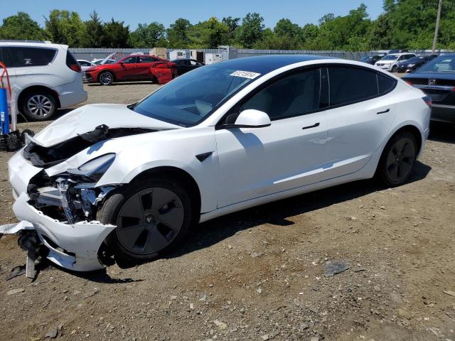 5YJ3E1EB8NF312655 - 2022 TESLA MODEL 3 WHITE photo 1