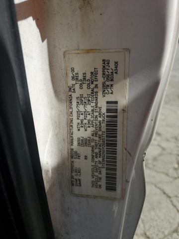 5TESN92NXYZ685773 - 2000 TOYOTA TACOMA XTRACAB PRERUNNER თეთრი ფოტო 13