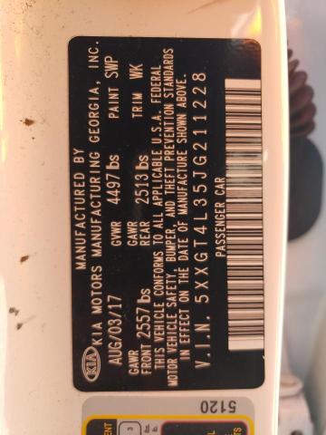 5XXGT4L35JG211228 - 2018 KIA OPTIMA LX WHITE photo 12