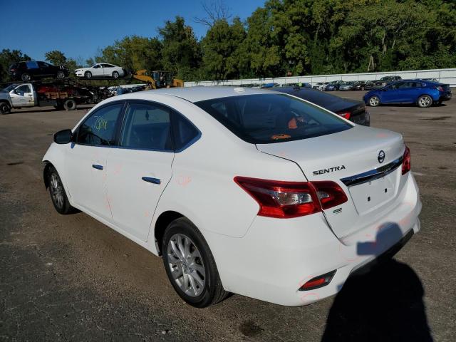 3N1AB7AP4KY344171 - 2019 NISSAN SENTRA S WHITE photo 3