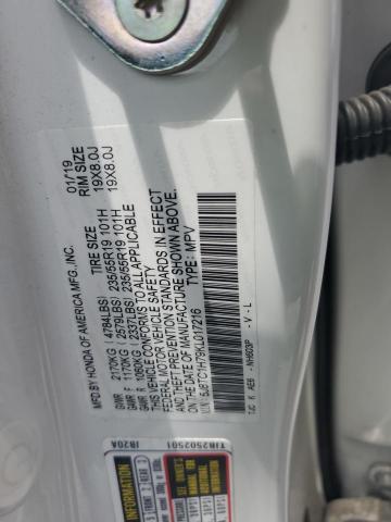 5J8TC1H79KL017216 - 2019 ACURA RDX ADVANCE WHITE photo 13