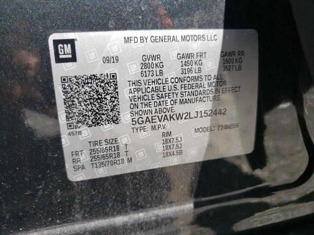 5GAEVAKW2LJ152442 - 2020 BUICK ENCLAVE ESSENCE Boz foto 13