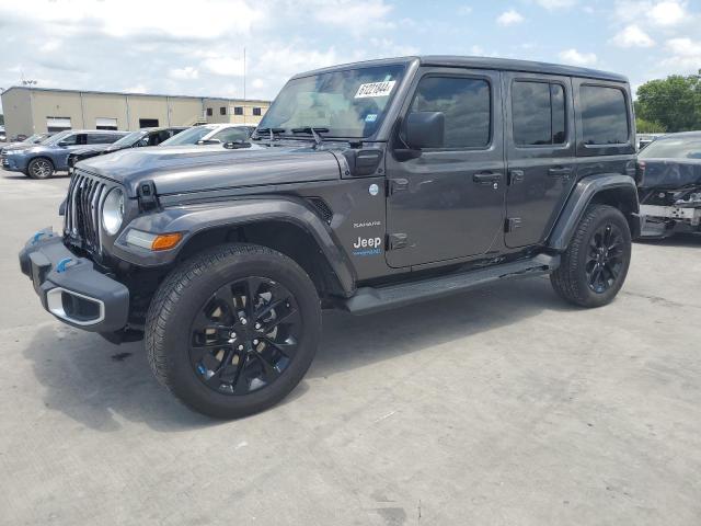 1C4JJXP62NW190957 - 2022 JEEP WRANGLER U SAHARA 4XE GRAY photo 1