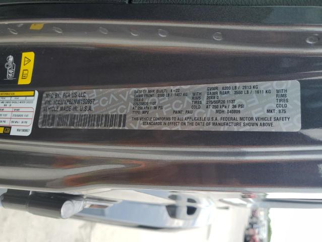 1C4JJXP62NW190957 - 2022 JEEP WRANGLER U SAHARA 4XE GRAY photo 12