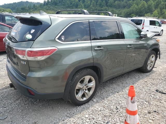 5TDDCRFHXFS010793 - 2015 TOYOTA HIGHLANDER HYBRID LIMITED GREEN photo 3