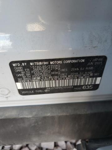 JA4J3TA85NZ020484 - 2022 MITSUBISHI OUTLANDER ES SILVER photo 12