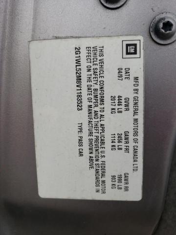 2G1WL52M8V1183523 - 1997 CHEVROLET LUMINA BASE GRAY photo 12