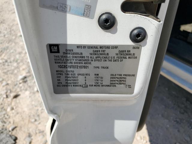 1GCEC19T07Z107801 - 2007 CHEVROLET SILVERADO C1500 CLASSIC WHITE photo 13