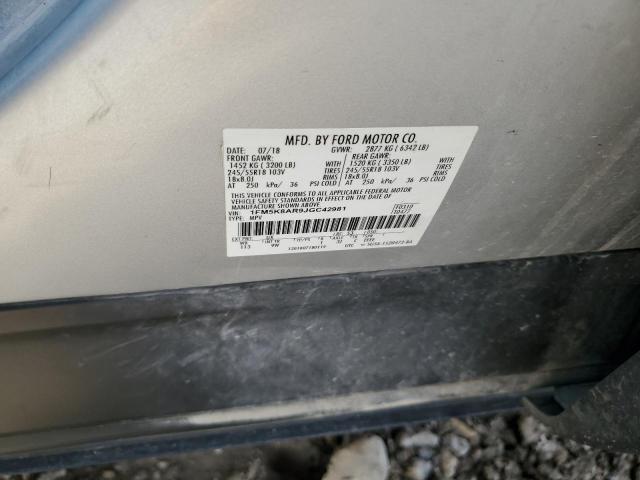 1FM5K8AR9JGC42981 - 2018 FORD EXPLORER POLICE INTERCEPTOR 银色 照片 13