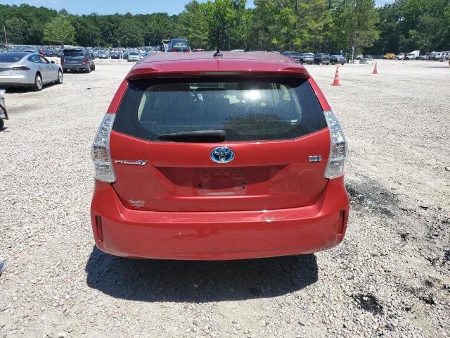 JTDZN3EU2EJ006910 - 2014 TOYOTA PRIUS V RED photo 6