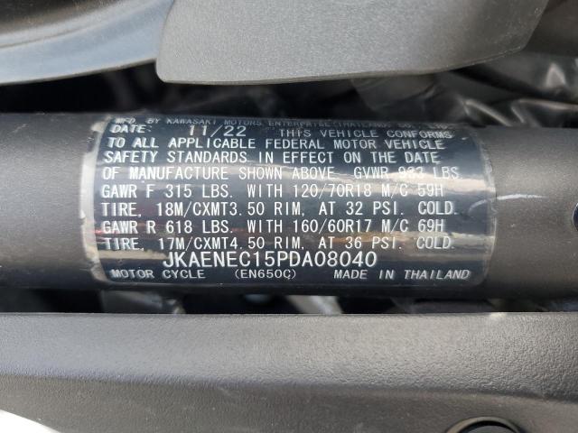 JKAENEC15PDA08040 - 2023 KAWASAKI EN650 C Қара фото 9