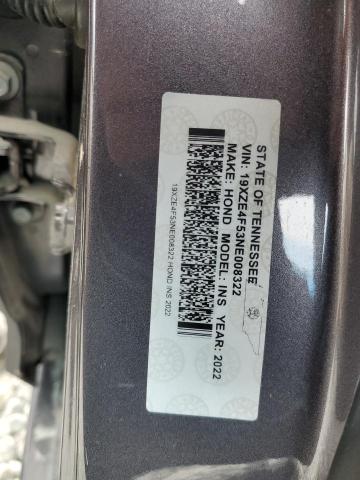19XZE4F53NE008322 - 2022 HONDA INSIGHT EX GRAY photo 12
